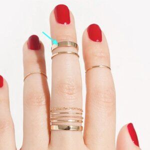 CATBIRD Tomboy First Knuckle 14K Rose Gold Ring, Size 4.5